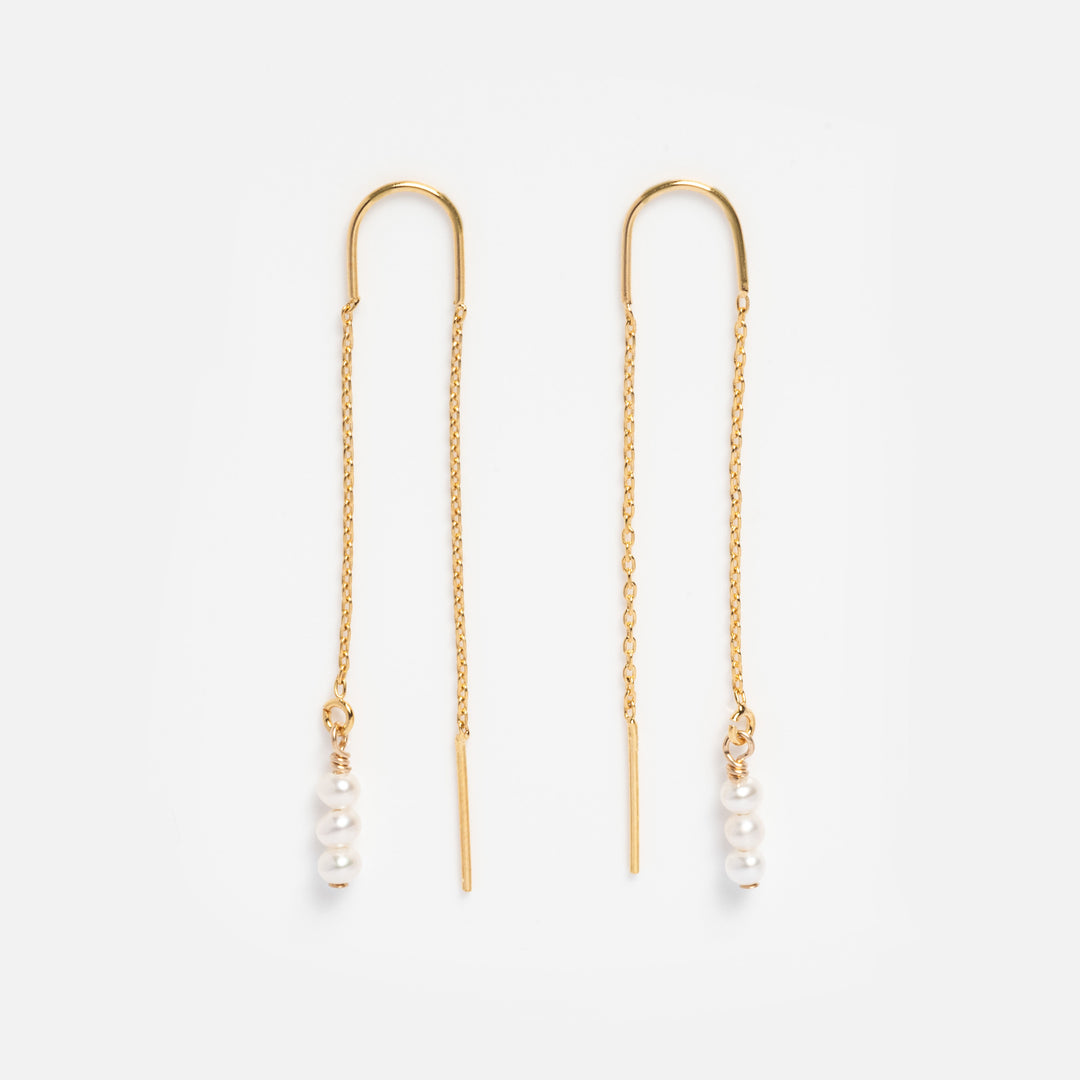 Pearl Ear Threaders - adorn512