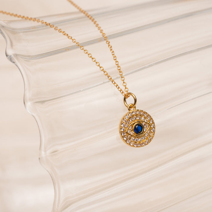 Pave Evil Eye Necklace