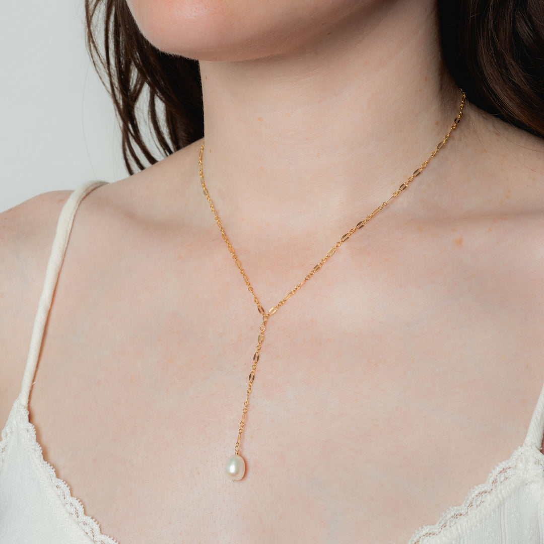 Sequin Pearl Lariat - adorn512