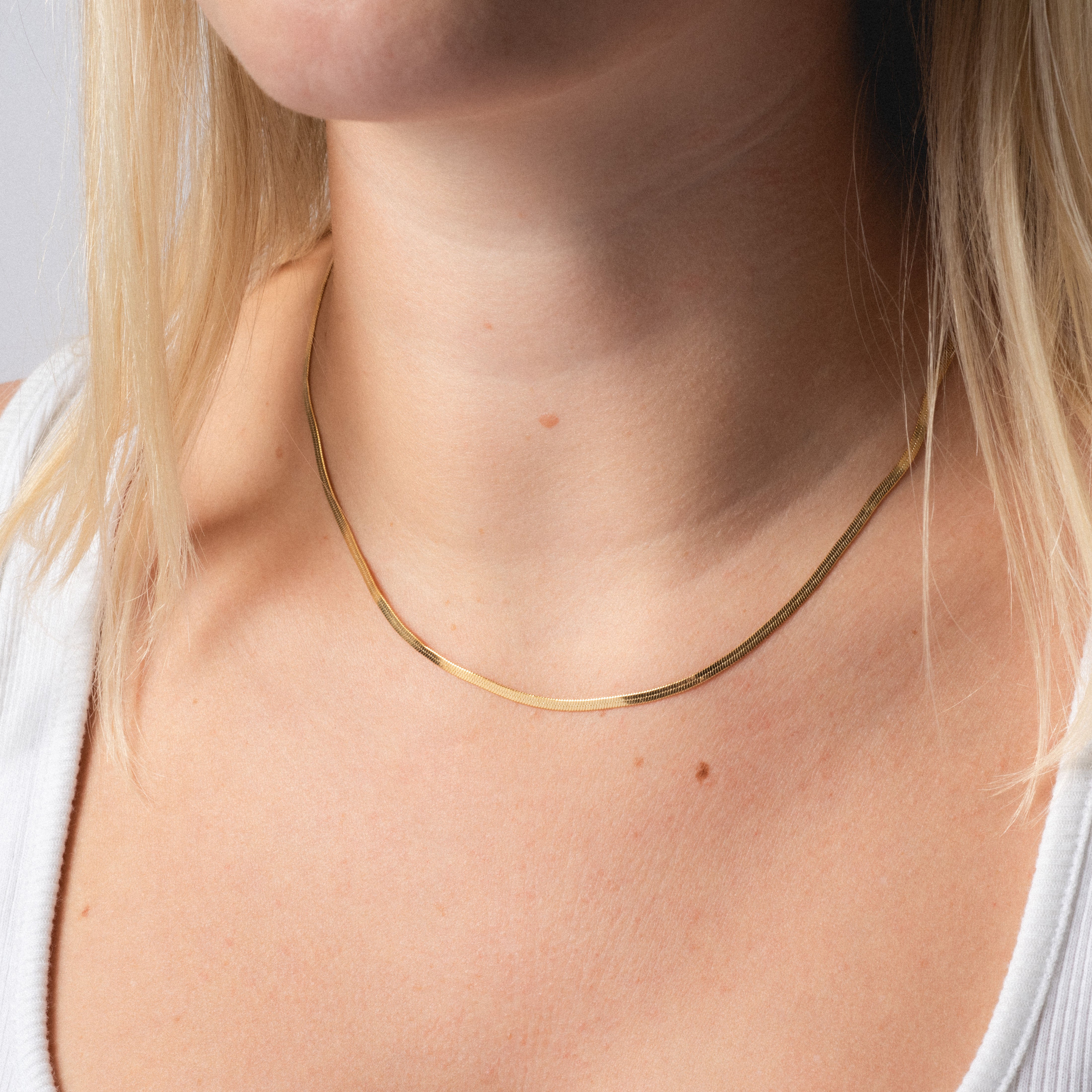 ★HARANG★ HR 343N_Snake Chain Necklace Snake Chain Necklace - Judith Bright Designer Jewelry