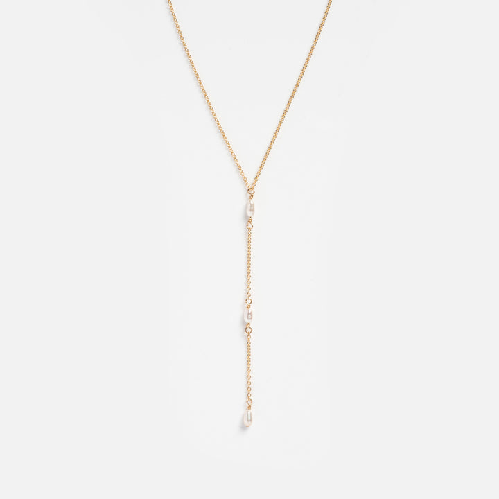 Three Little Pearls Lariat - adorn512