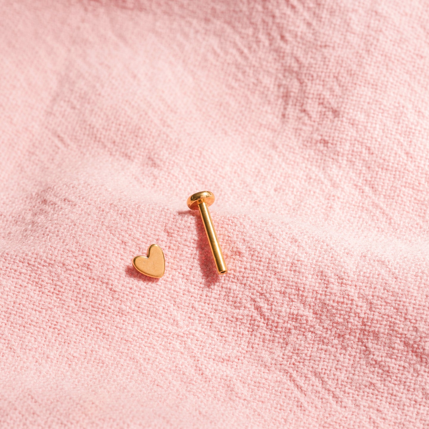 Tiny Heart Flatback Stud