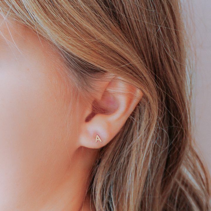 Tiny Letter Stud Set