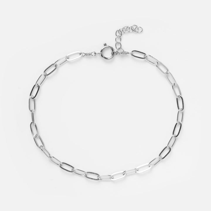 Tiny Paperclip Chain Bracelet