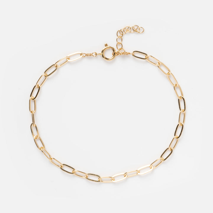 Tiny Paperclip Chain Bracelet