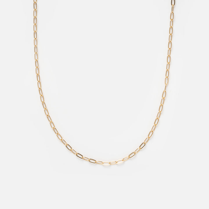 Tiny Paperclip Chain Necklace