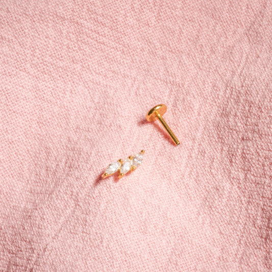 Triple Marquis Flatback Studs