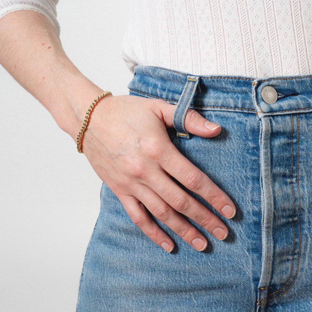 Gold Bead Bracelet - adorn512