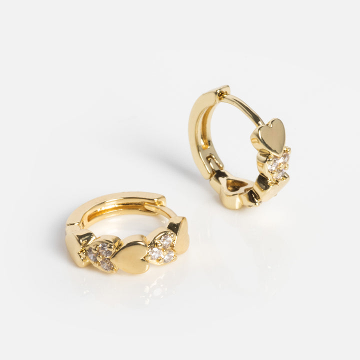 Heart Huggies in Gold
