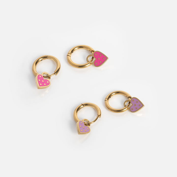 Heart Charm Huggies - adorn512