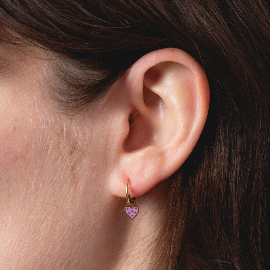 Heart Charm Huggies - adorn512