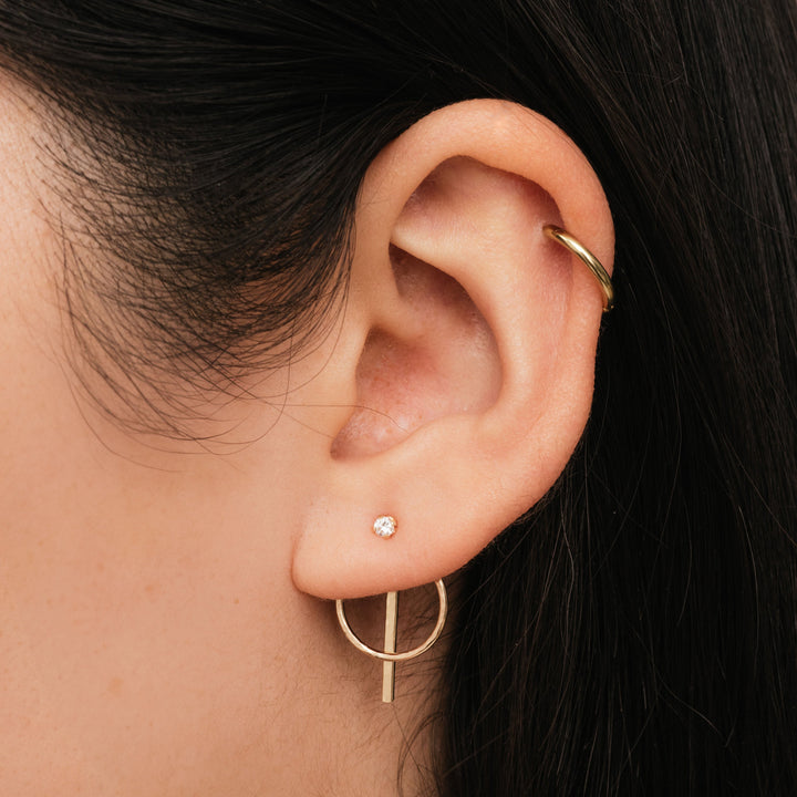 CZ Stud w/ Hoop & Bar Jacket