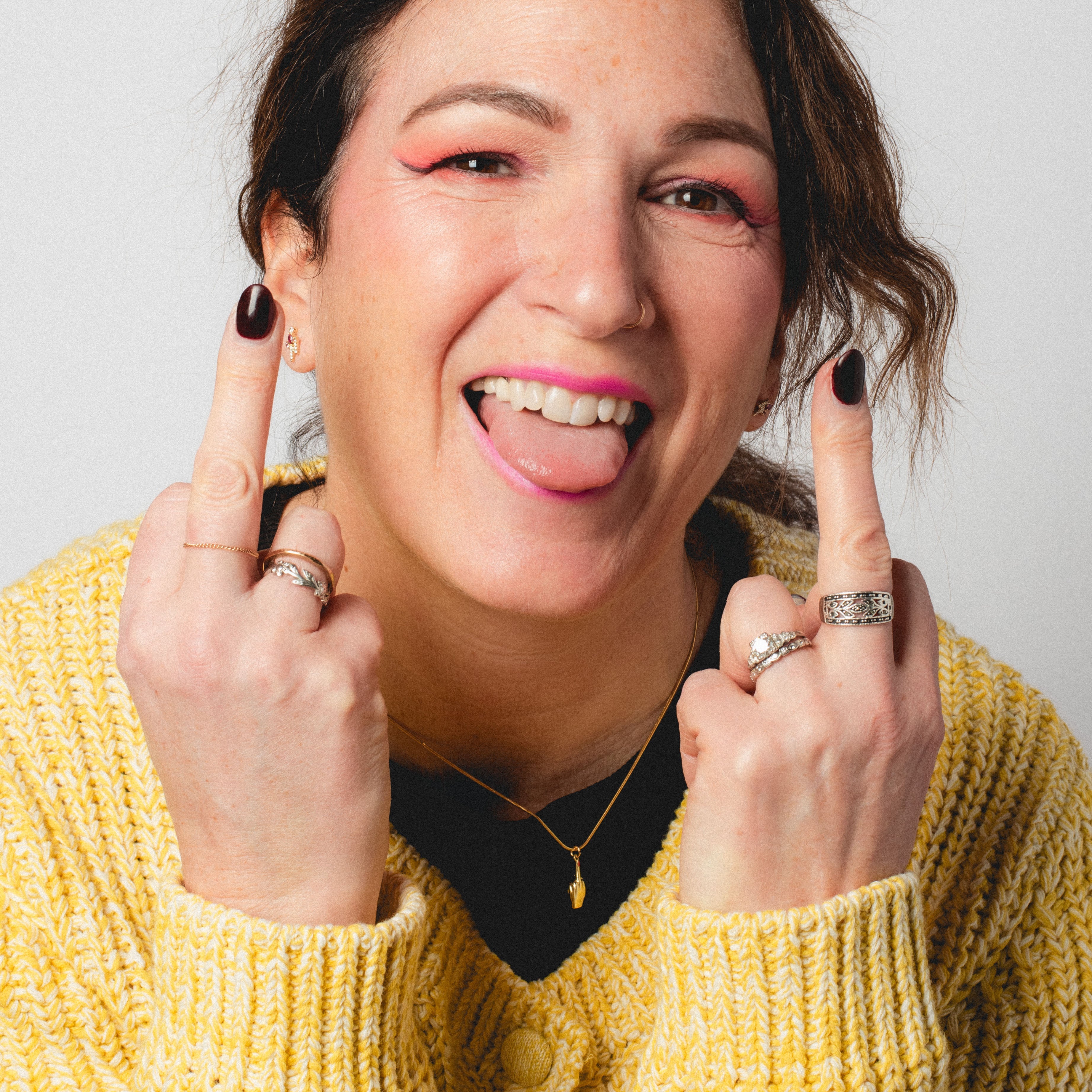 Middle Finger Necklace