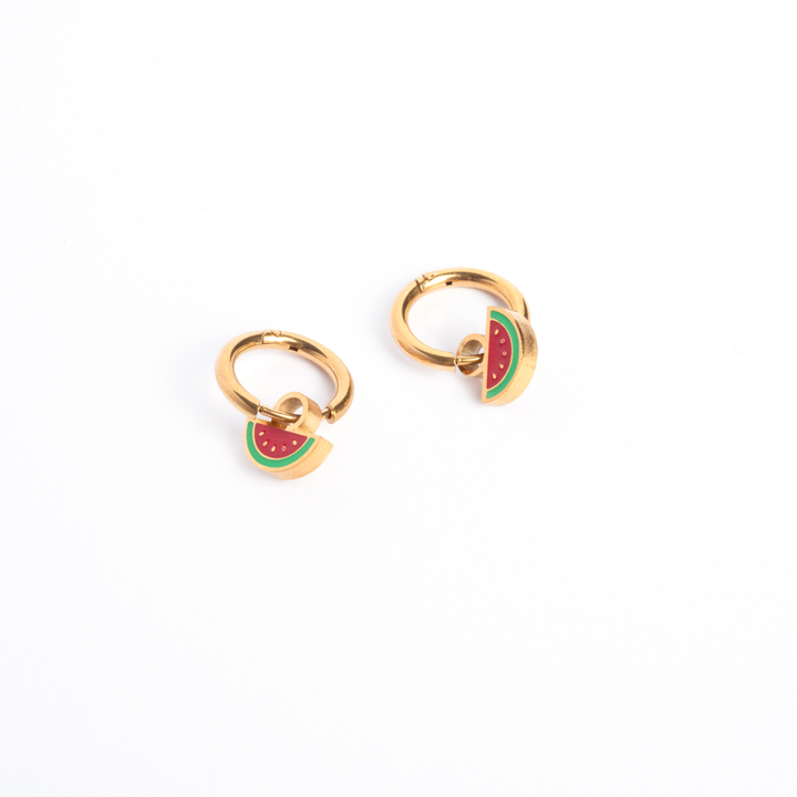 Watermelon Enamel Huggies