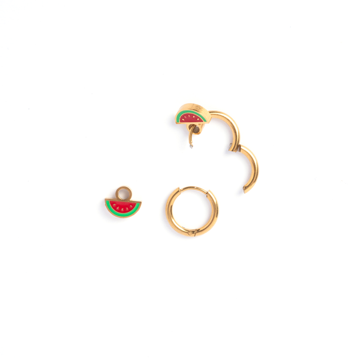 Watermelon Enamel Huggies