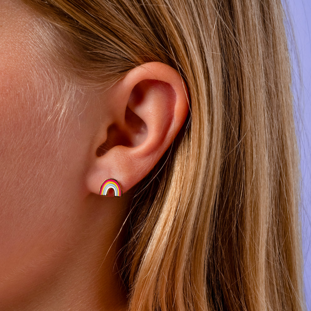 Full Rainbow Enamel Screwbacks