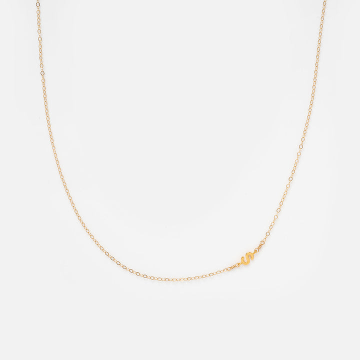 Side Initial Necklace