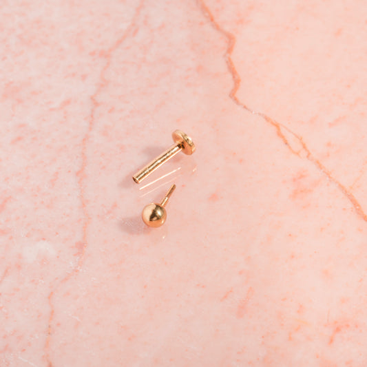 Solid Gold Flatback Studs