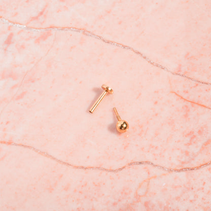 Solid Gold Flatback Studs