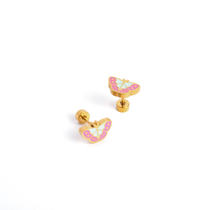 Butterfly Enamel Screwbacks