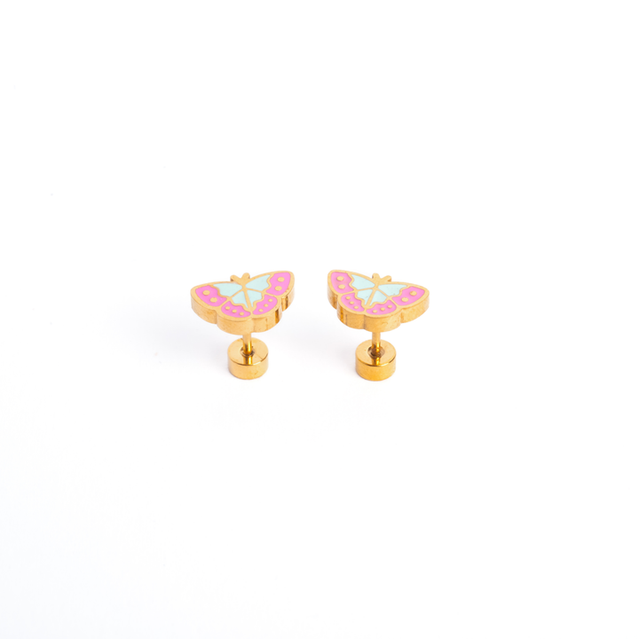 Butterfly Enamel Screwbacks