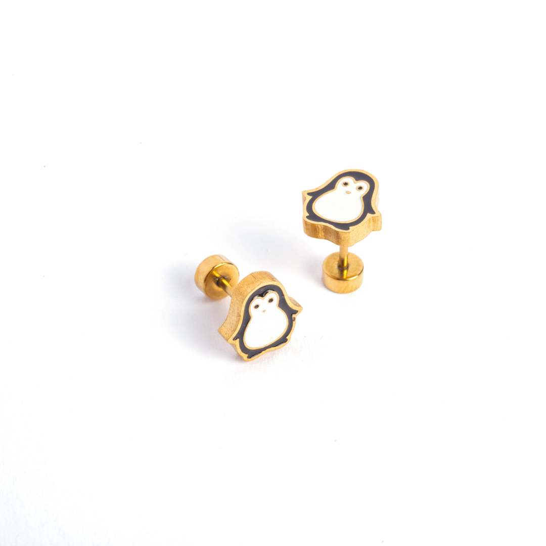 Penguin Enamel Screwbacks