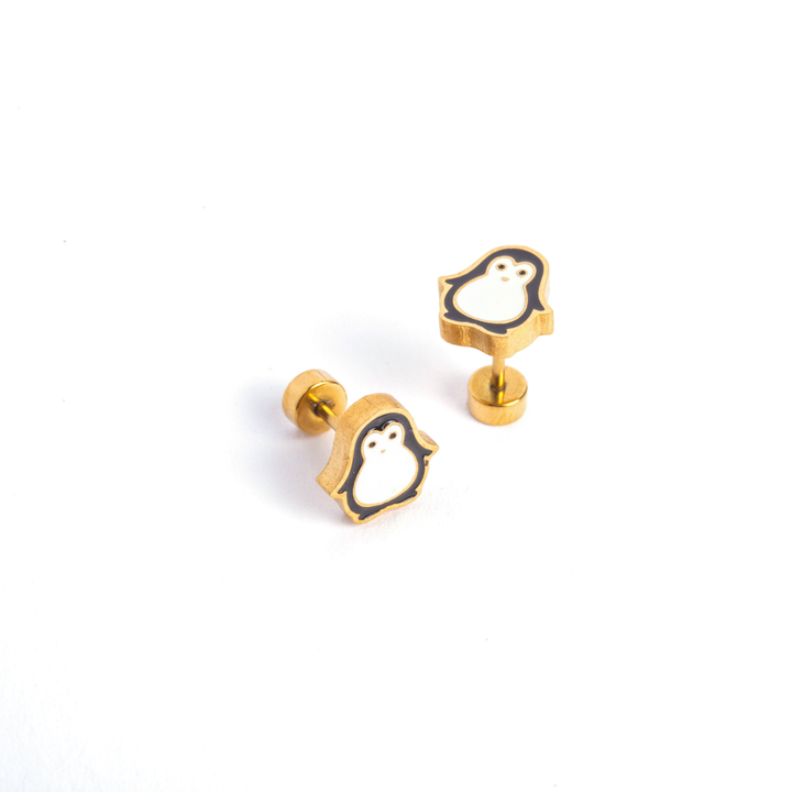 Penguin Enamel Screwbacks