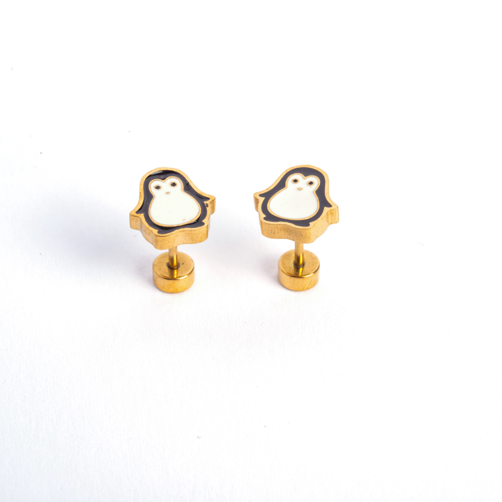 Penguin Enamel Screwbacks