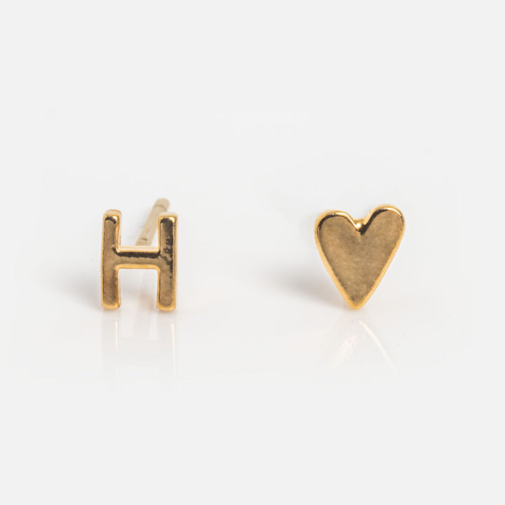 Tiny Letter Stud Earring