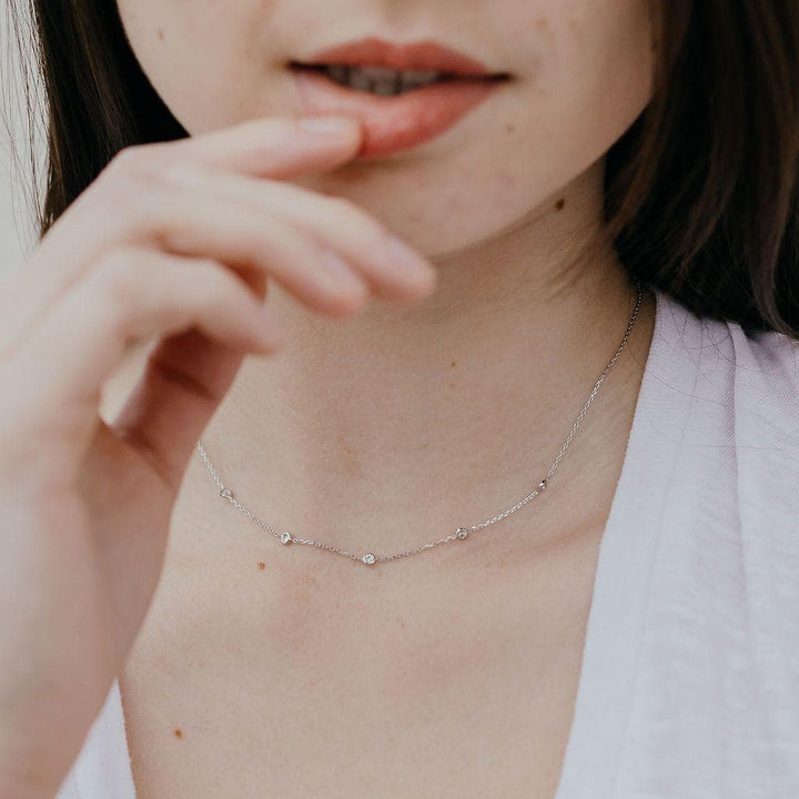  Floating CZ Necklace, Necklace, adorn512, adorn512