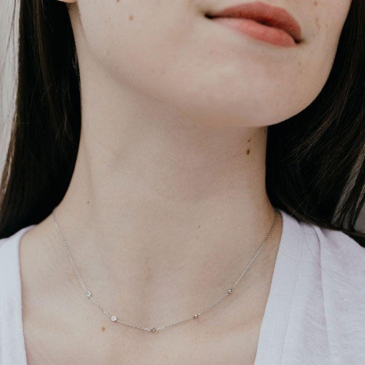  Floating CZ Necklace, Necklace, adorn512, adorn512