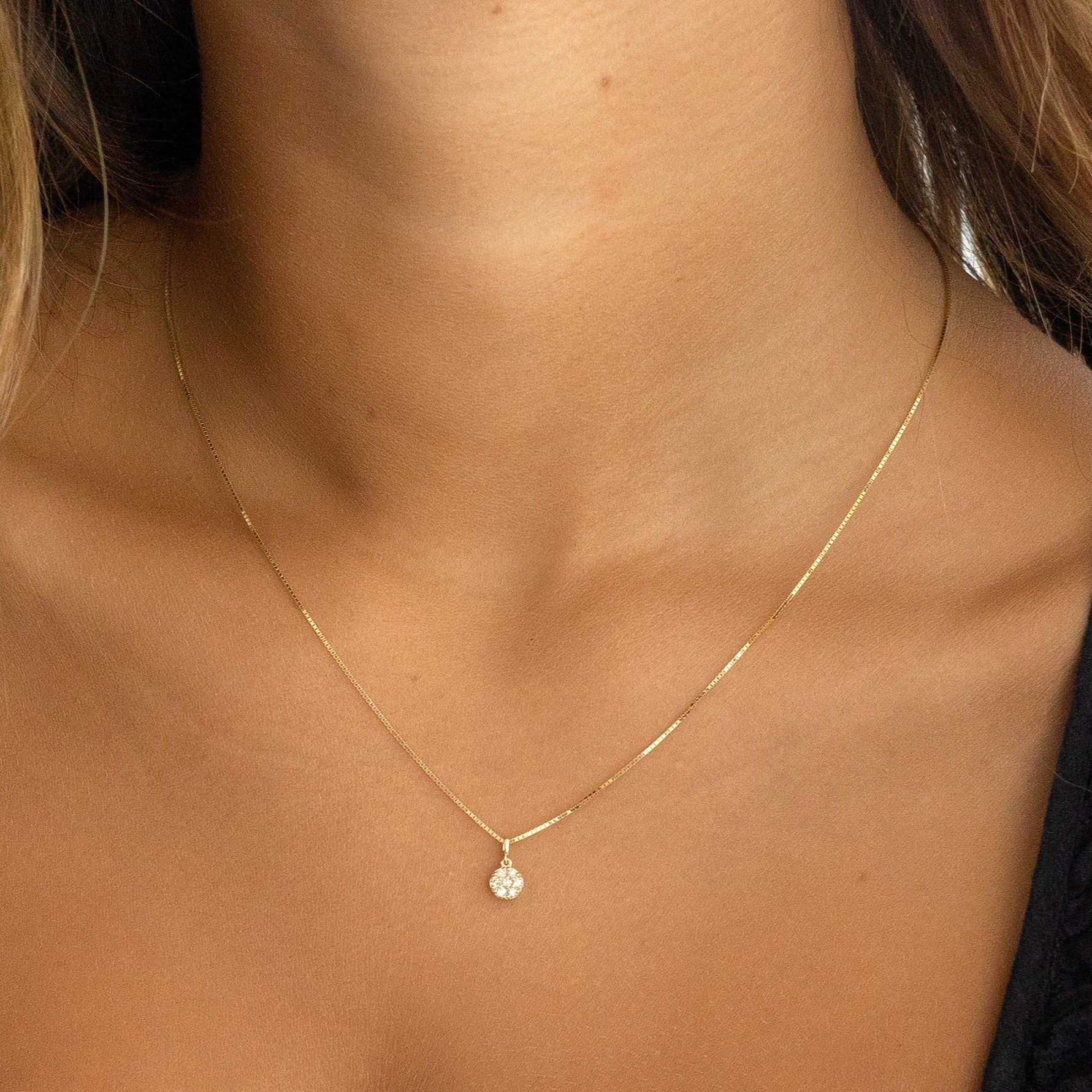 9ct Gold Dot Charm Necklace – Drumgreenagh