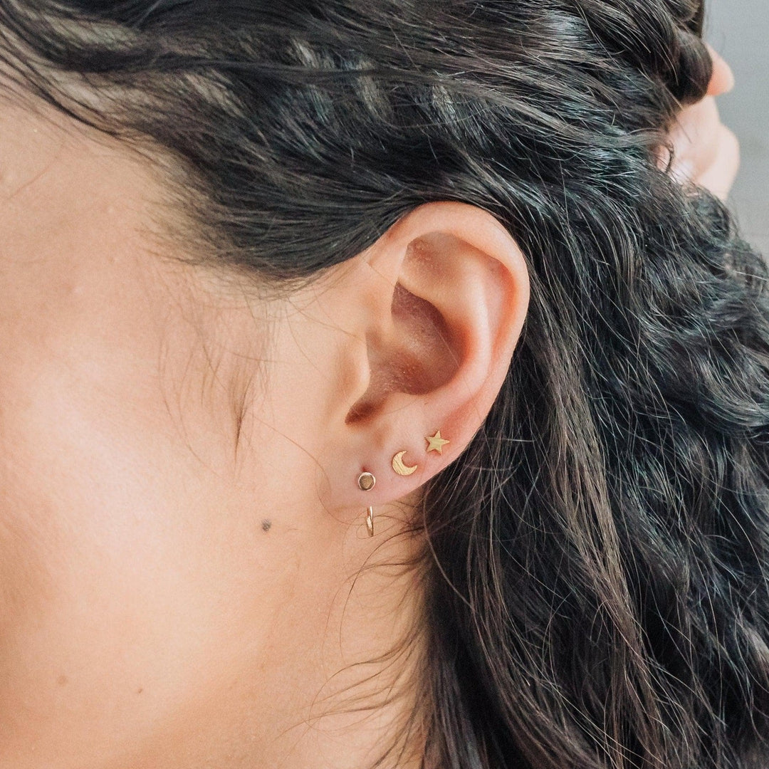 Moon Star Stud Earrings