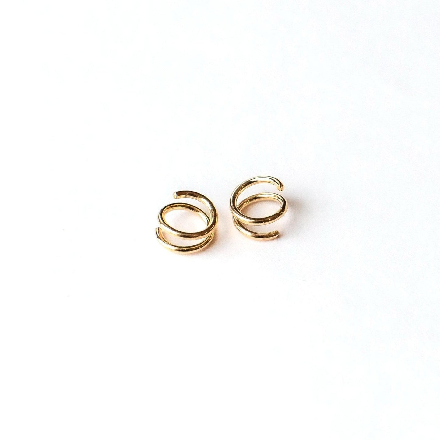 14k Solid Gold Small Twist Earrings