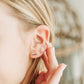 Single Triangle Dot Stud Earring