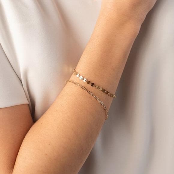 Tiny Paperclip Chain Bracelet