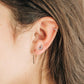 CZ Crescent Stud Earrings