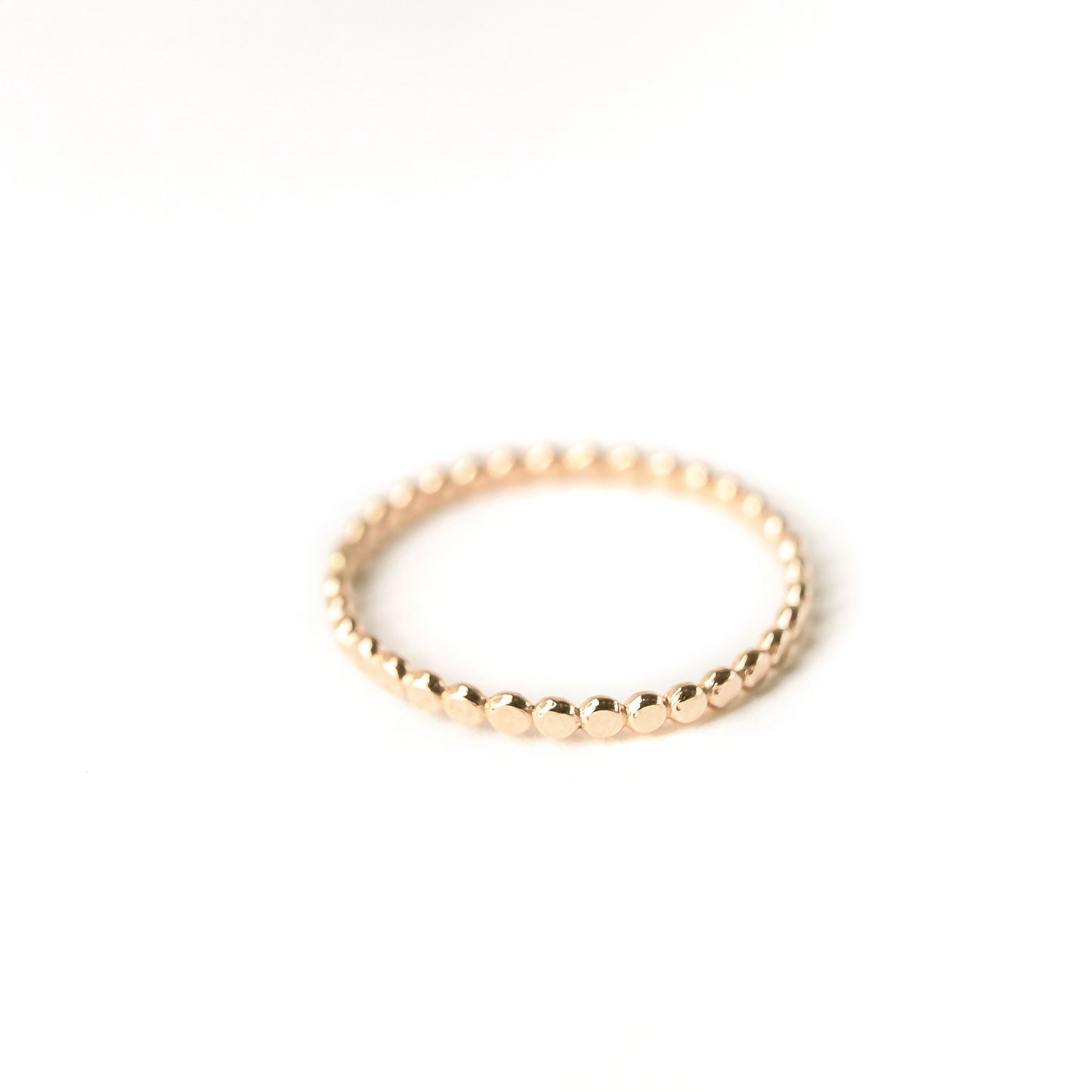 14k Solid Gold Dot Ring