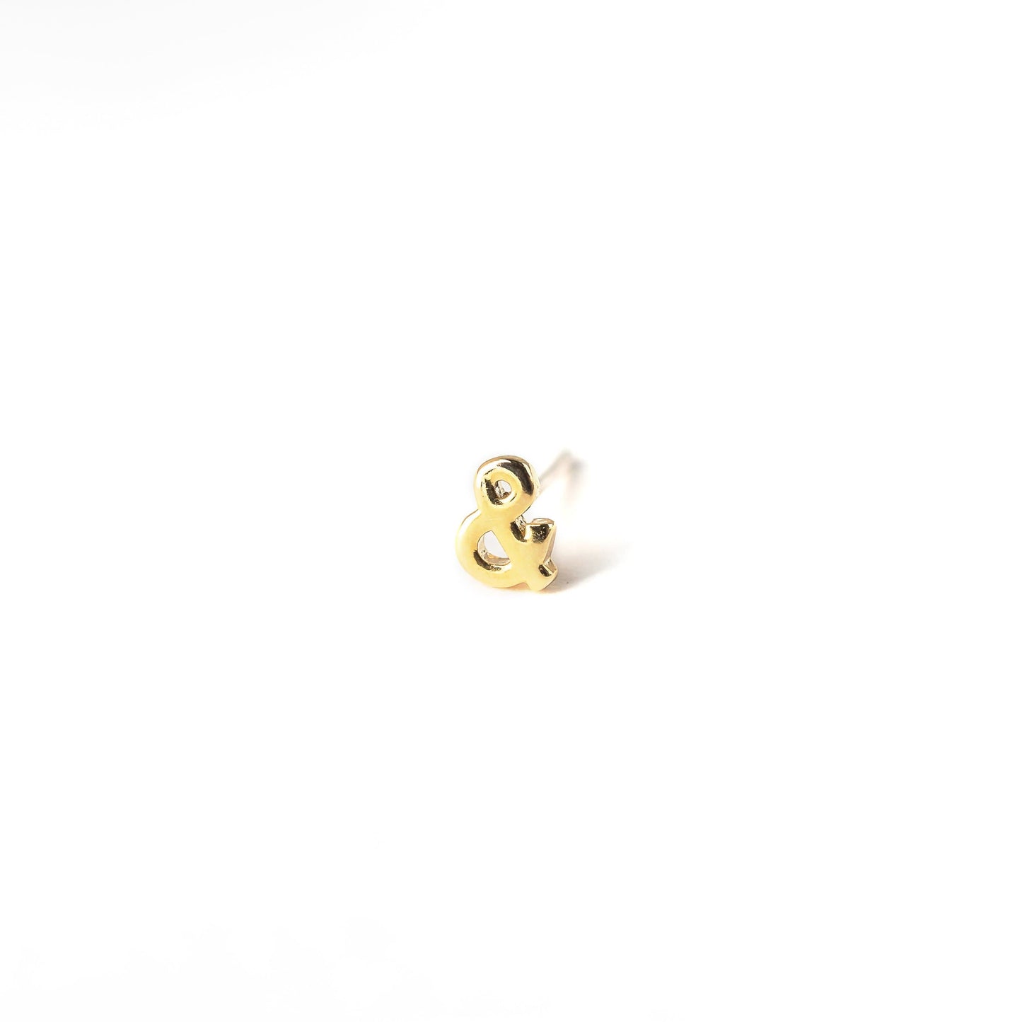 Single Tiny Letter Stud Earring