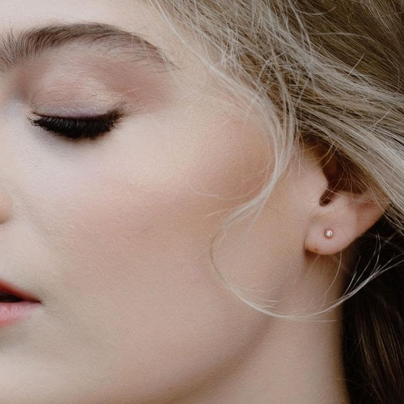 Single CZ Stud Earring