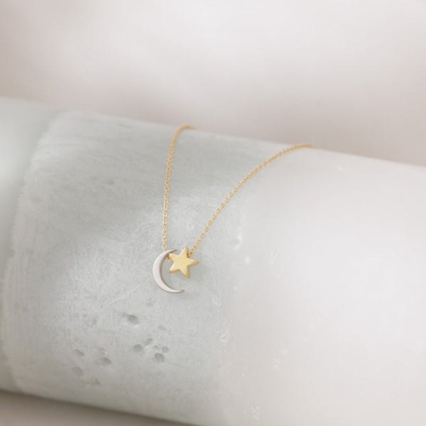 Star moon necklace outlet