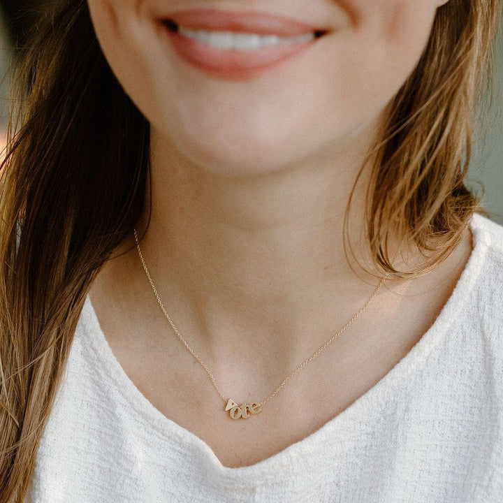 Lowercase Vote Necklace - adorn512
