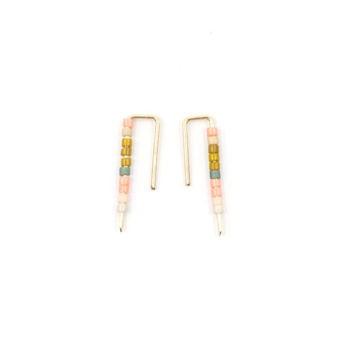 Seed Bead Short Bar Earrings