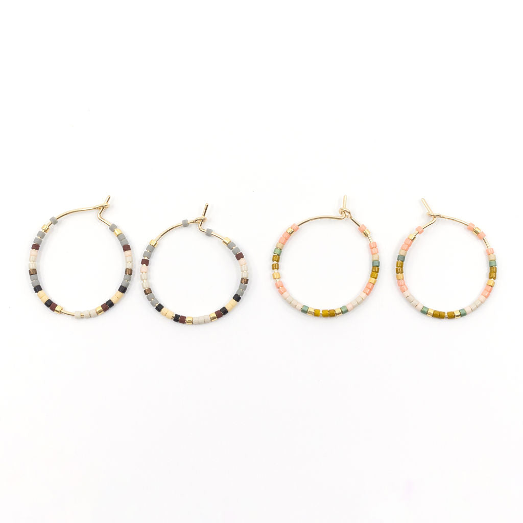 Seed Bead Classic Hoops