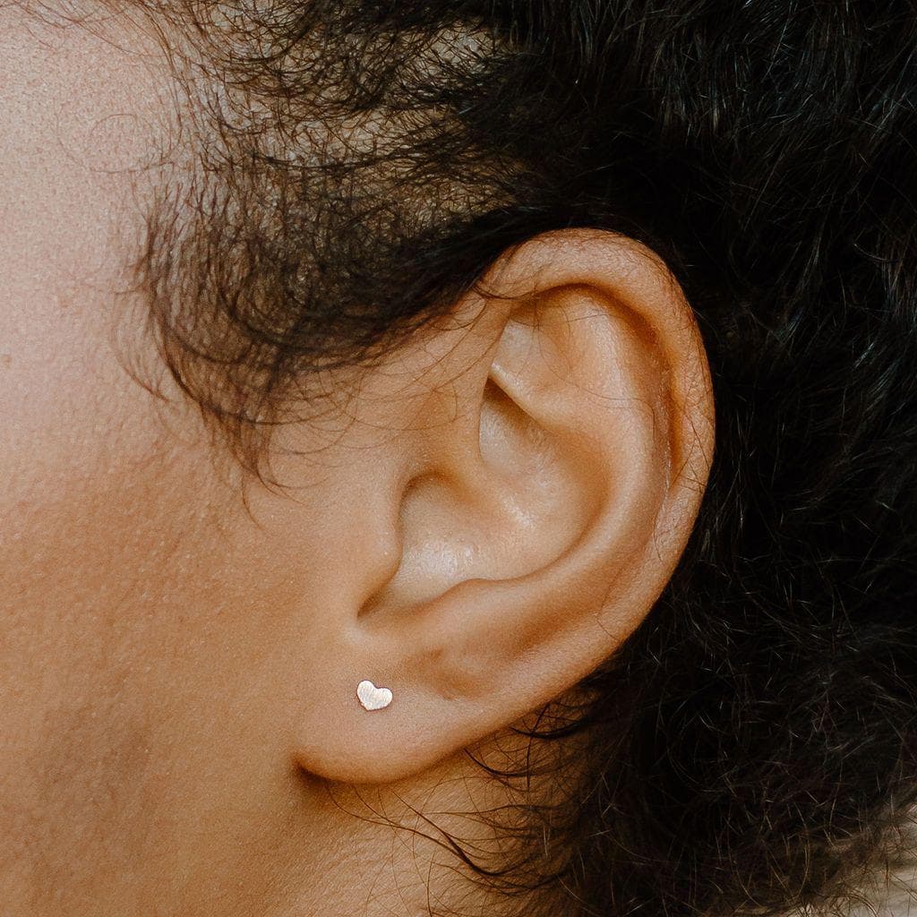 Single Heart Stud Earring