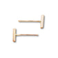 14k Solid Gold Small Bar Studs