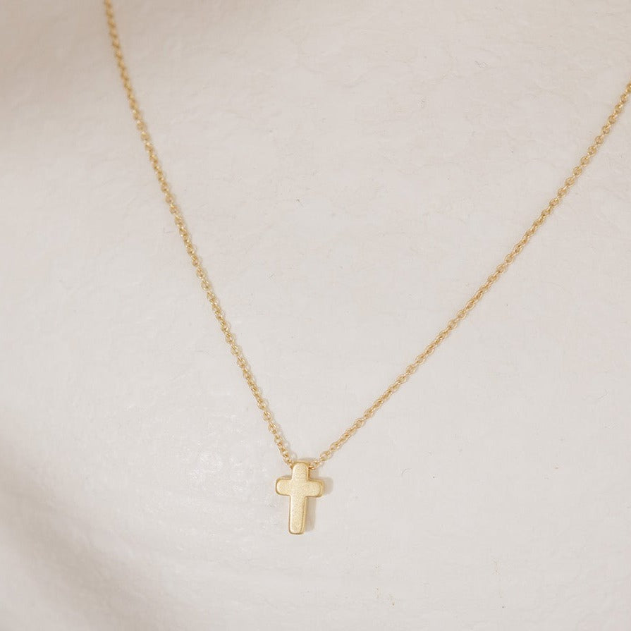 Tiny Cross Necklace - adorn512
