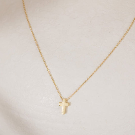 Tiny Cross Necklace - adorn512