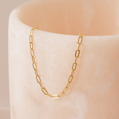 Tiny Paperclip Chain Bracelet