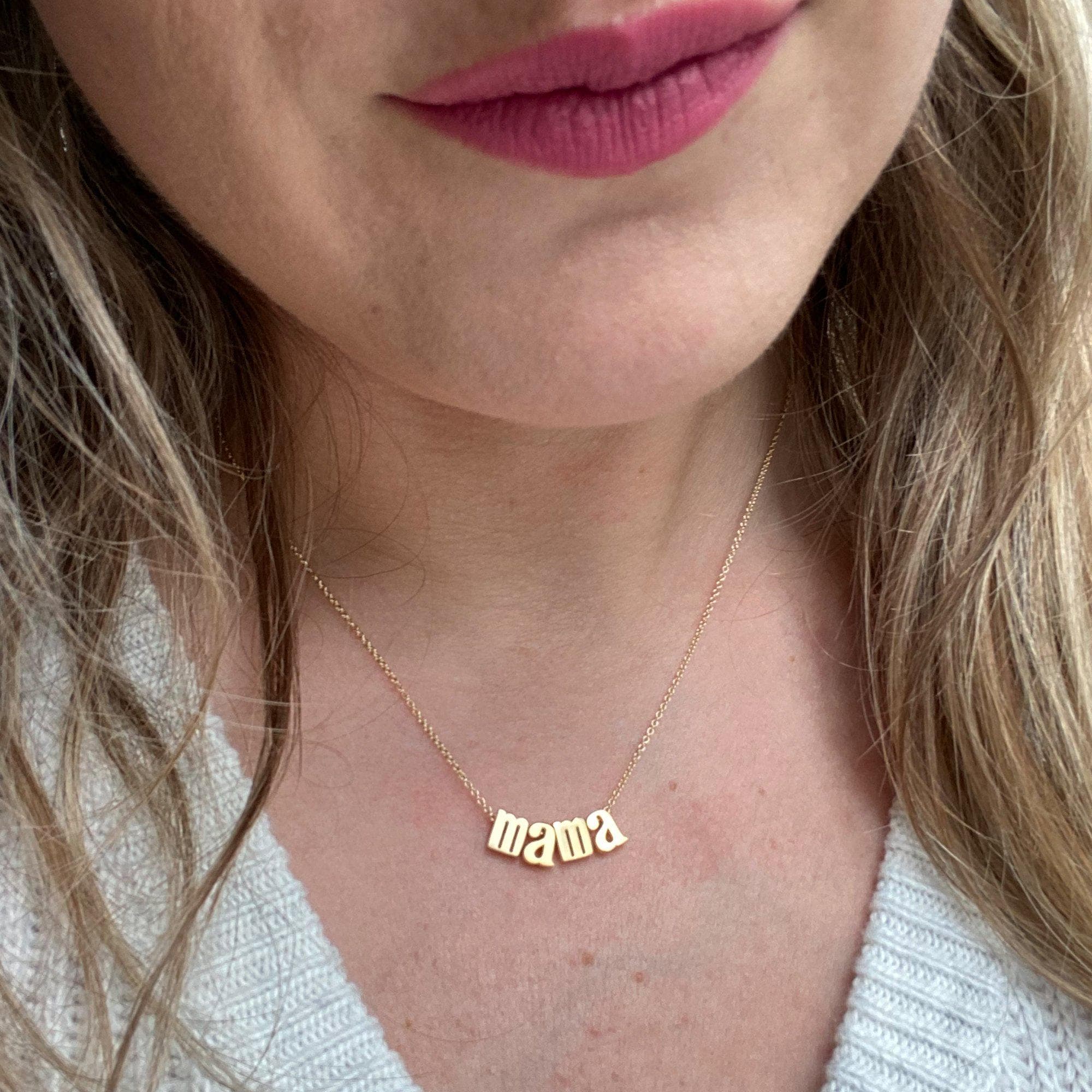 Diamond Name Necklace - 14K Solid Gold - Personalized Bubble Necklace -  Customized – Gelin Diamond